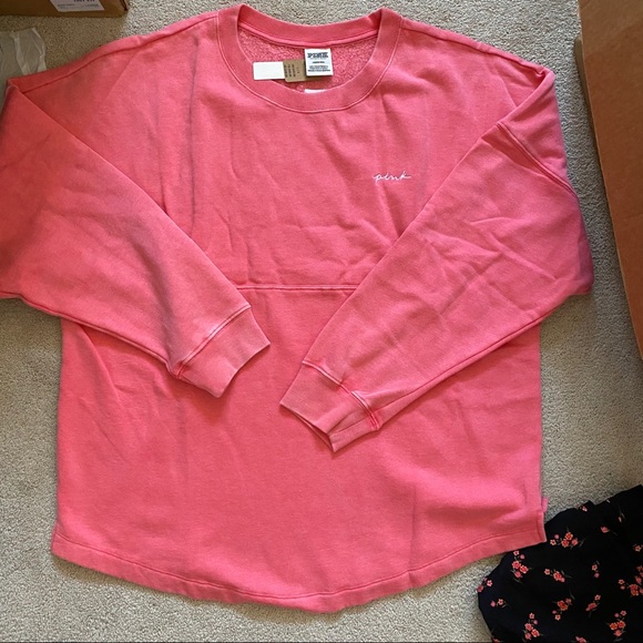 Vs pink varsity crew woven lightweight jogger lg - Picture 4 of 14